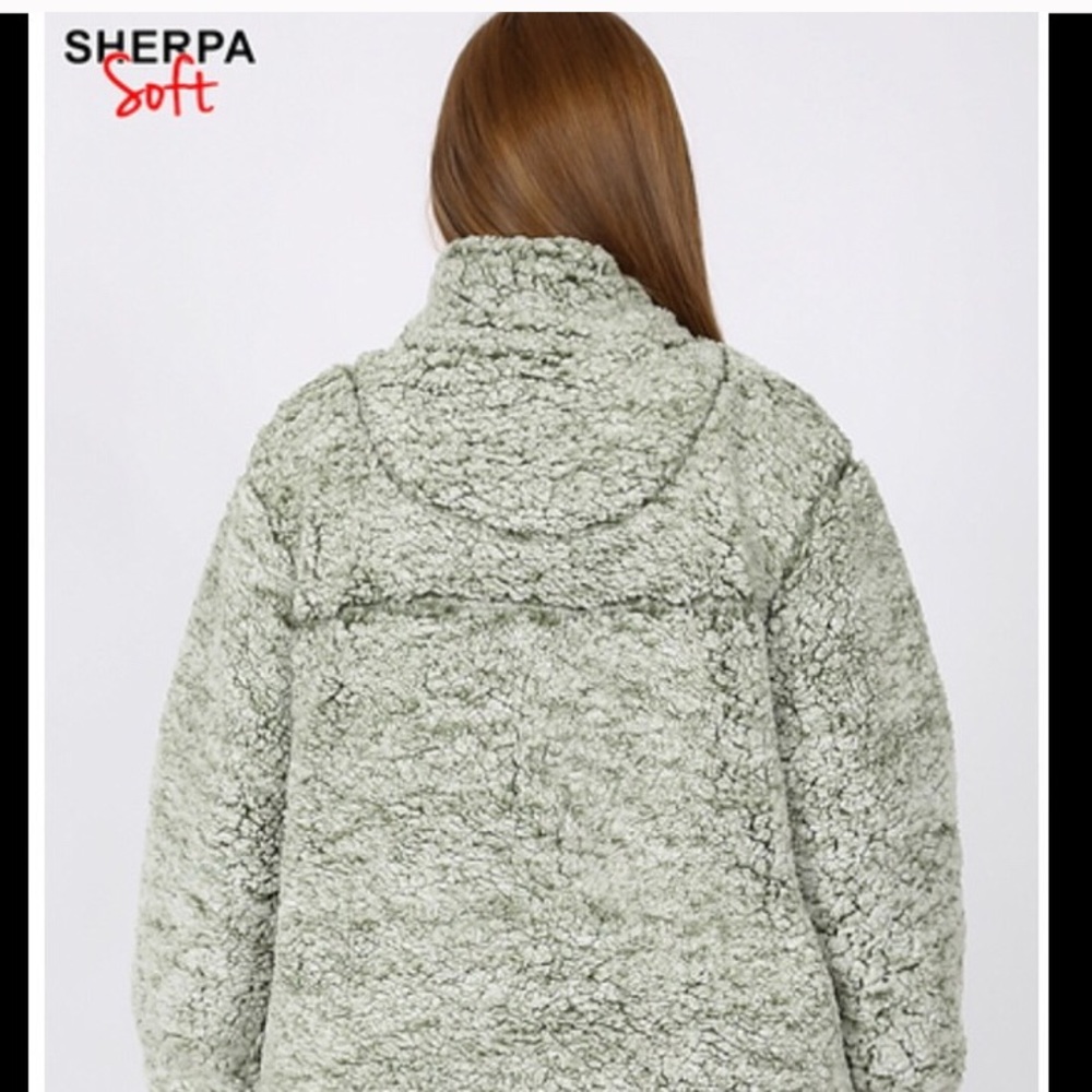 🎉HP🎉 Extremely Soft & Cozy Sherpa Half Zip Sweater - Picture 4 of 6